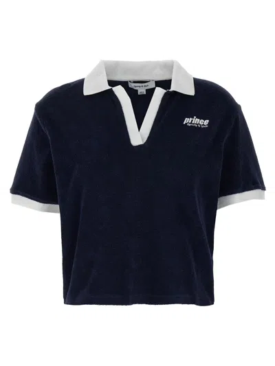SPORTY AND RICH SPORTY & RICH 'PRINCE SPORTY TERRY' POLO SHIRT