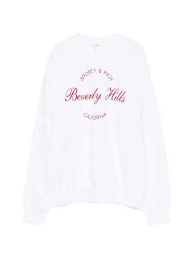 Sporty And Rich Long-sleeved Sweatshirt In White