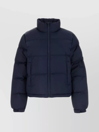 Sporty And Rich Puffer-style Nylon Down Jacket In Navy & Cream