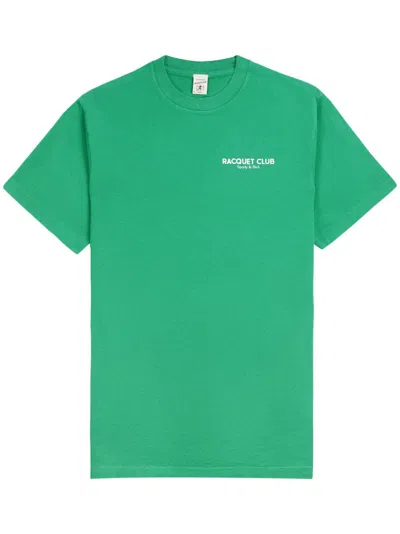 Sporty And Rich Racquet Club Logo-print T-shirt In Green