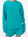 Sporty And Rich Raglan-sleeves Sweatshirt In Green