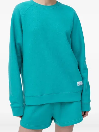 Sporty And Rich Raglan-sleeves Sweatshirt In Green