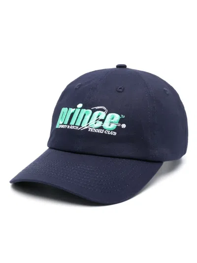 Sporty And Rich Rebound Logo-embroidered Cap In Blue