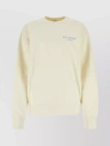SPORTY AND RICH RELAXED COTTON SWEATER WITH RIBBED CREW-NECK AND CUFFS