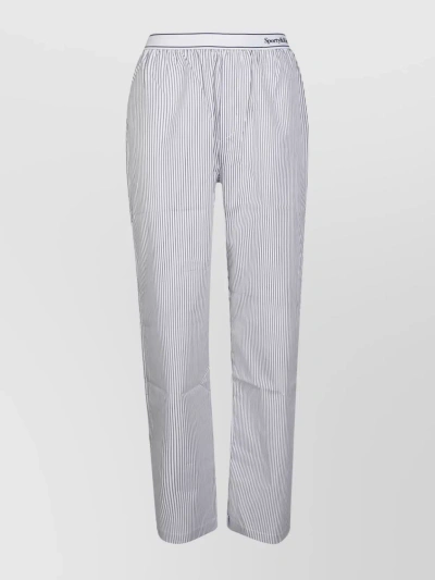 Sporty And Rich Relaxed Fit Lightweight Logo Trousers In Blue