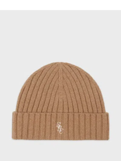 Sporty And Rich Ribbed Beanie In Neutrals