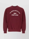 SPORTY AND RICH RIBBED CREW-NECK SWEATSHIRT WITH PRINTED FRONT