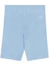 Sporty And Rich Ribbed Cycling Shorts In Blue