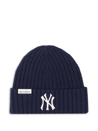 Sporty And Rich Ribbed Knit Beanie In Red