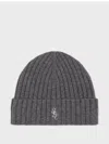 Sporty And Rich Ribbed-knit Beanie In Grey