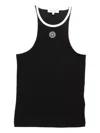 Sporty And Rich Black Srhwc Ribbed Tank Top