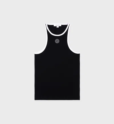 Sporty And Rich Ribbed Tank Top In Black/white