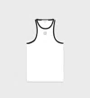 Sporty And Rich Contrast Rib Tank Top In White/black