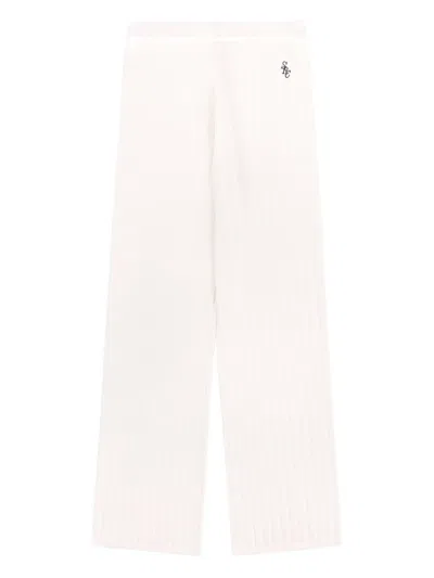 Sporty And Rich Ribbed Trousers In White
