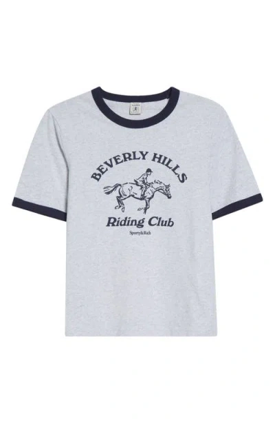 Sporty And Rich Sporty & Rich Riding Club Graphic Ringer T-shirt In Red
