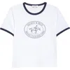 Sporty And Rich Riding Club Ringer T-shirt In White