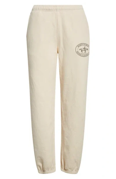 Sporty And Rich Sporty & Rich Riding Club Sweatpants In Cream