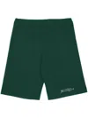 Sporty And Rich Rizzoli Biker Embroidered Shorts In Green