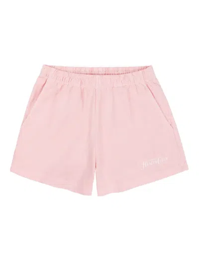 Sporty And Rich Rizzoli Cotton Mini Shorts In Ballet