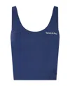 Sporty And Rich Round Collar Short Vest