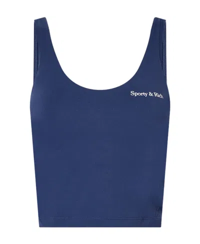 Sporty And Rich Round Collar Short Vest