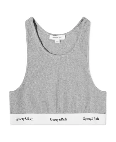 Sporty And Rich Round Collar Short Vest