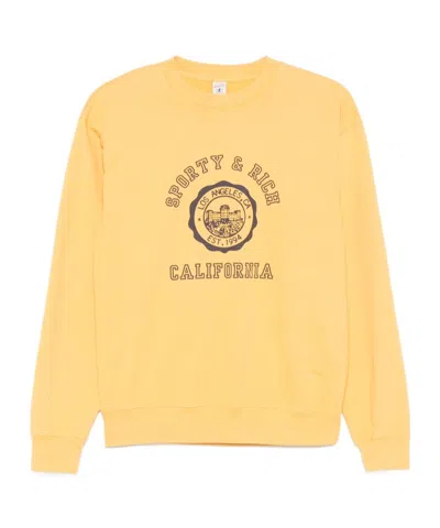 Sporty And Rich Round-neck Logo Sweatshirt
