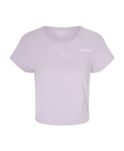 Sporty And Rich Round Neck Short T-shirt In Purple