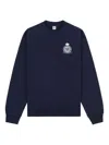 Sporty And Rich Royal Club Crest-embroidered Sweatshirt In Blue