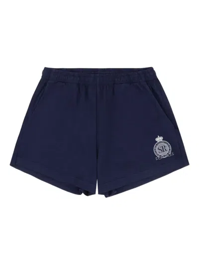 Sporty And Rich Royal Club Disco Shorts In Blue