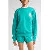 Sporty And Rich Sporty & Rich Royal Club Fleece Graphic Sweatshirt In Blue