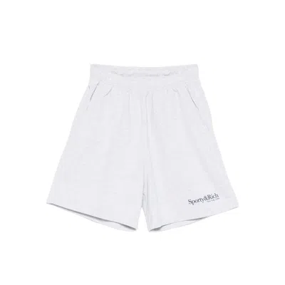 Sporty And Rich Run Club Gym Shorts In Gray
