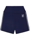 Sporty And Rich Elastic Waist-edge Shorts In Blue