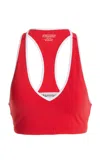 Sporty And Rich Runner Box Sports Bra In Red