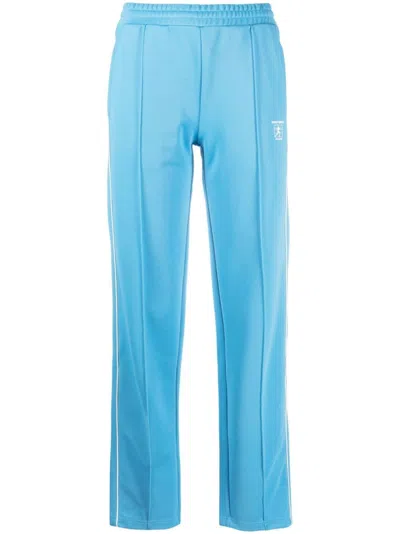 Sporty And Rich Runner Logo-print Track Pants In Blue