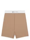 Sporty And Rich Runner Script Biker Short In Neutrals