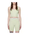 Sporty And Rich Runner Script Cropped Tank Top In White