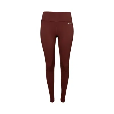 Pre-owned Sporty And Rich Sporty & Rich Runner Script High Waisted Legging 'maroon' In Red