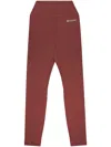 Sporty And Rich Runner Script High-waisted Leggings In Red