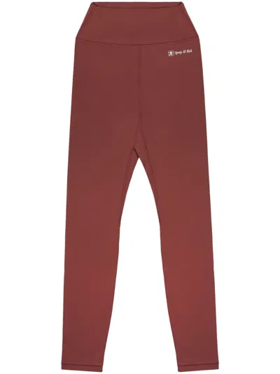 Sporty And Rich Runner Script High-waisted Leggings In Red