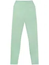 Sporty And Rich Runner Script Logo-print Leggings In Green
