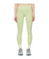 Sporty And Rich Runner Script Logo-print Leggings In Yellow