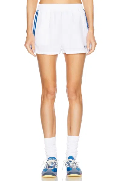Sporty And Rich Runner Track Short In White