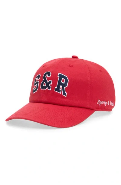 Sporty And Rich Sporty & Rich S&r Ivy Baseball Cap In Red