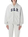 Sporty And Rich Sporty & Rich S&r Zip Hoodie In Gray