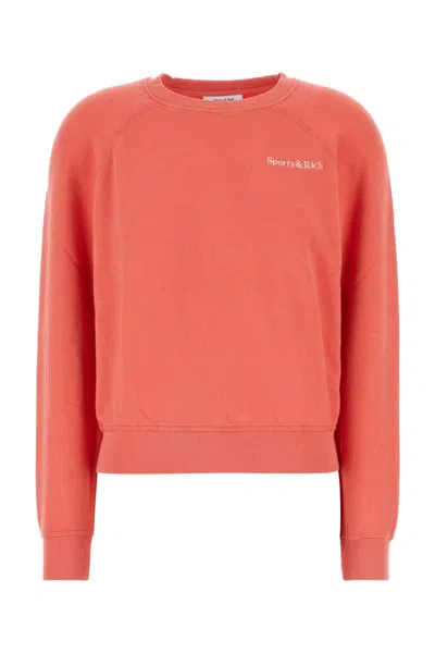 Sporty And Rich Sporty & Rich Salmon Stretch Cotton Sweatshirt