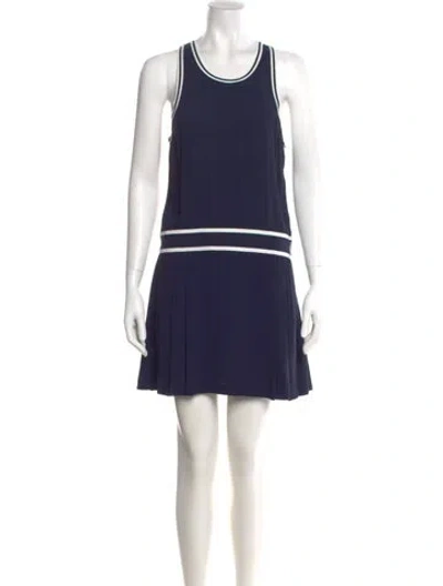 Pre-owned Sporty And Rich Scoop Neck Mini Dress W/ Tags In Blue