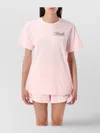 Sporty And Rich Script Health Tshirt Short Sleeves In Pink