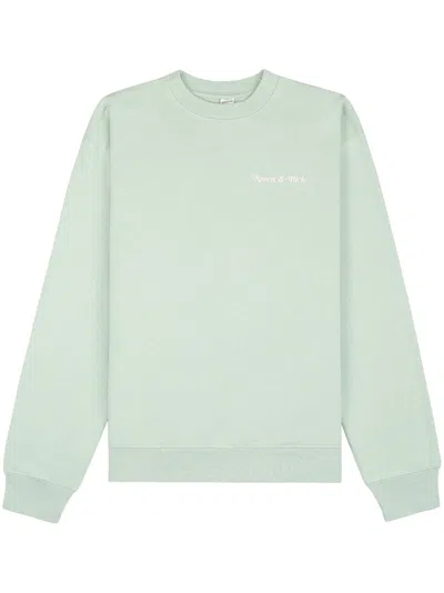 Sporty And Rich Self Love Club Cotton Sweatshirt In Green