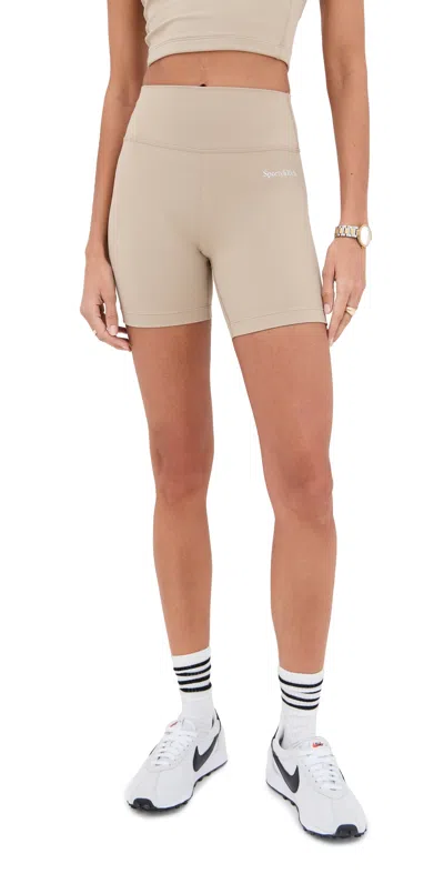Sporty And Rich Serif Logo Biker Shorts Elephant